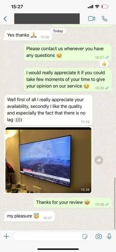 WhatsApp Customer Review